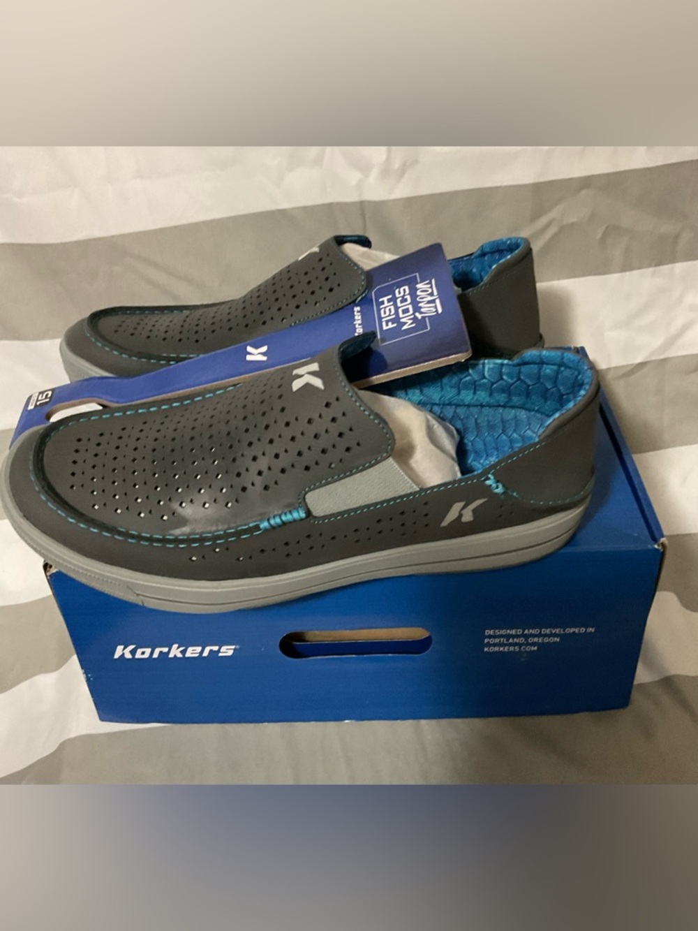 Korkers Fish Mocs Tarpon Slip-On Water Shoes New w/ Hang Tag & Box Men’s 15 - Picture 3 of 5